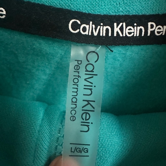Calvin Klein Performance Teal 1/4 Zip sweatshirt - Picture 3 of 5